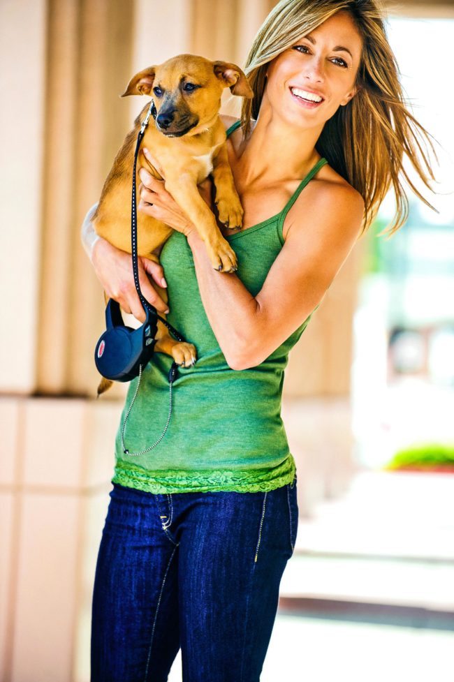 Los Angeles Woman with Puppy in Lifestyle Shoot by Michael Roud in LA