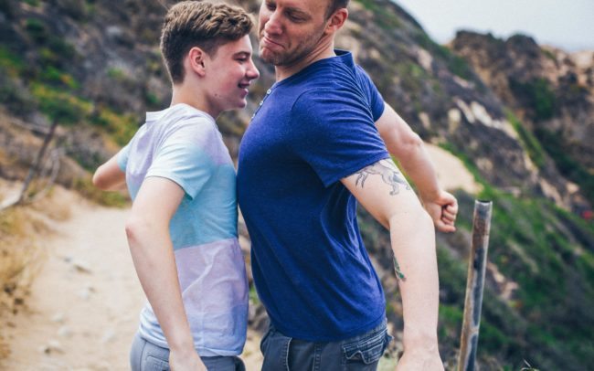 Chest Bump Father and Son Lifestyle Photography by Michael Roud