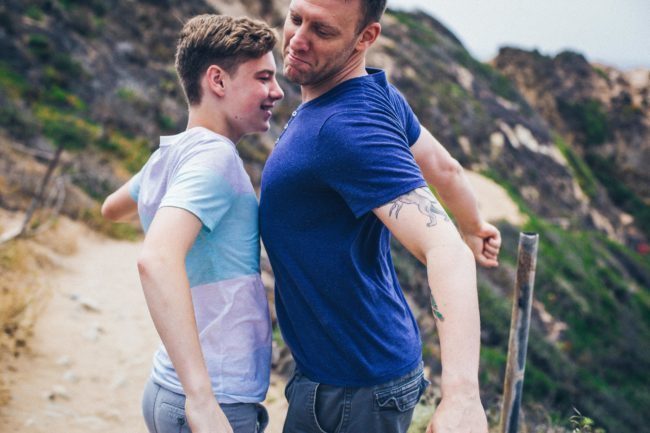 Chest Bump Father and Son Lifestyle Photography by Michael Roud