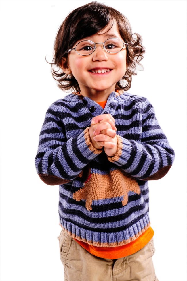 Happy Boy in Glasses by LA Kids Headshot Photographer, Michael Roud