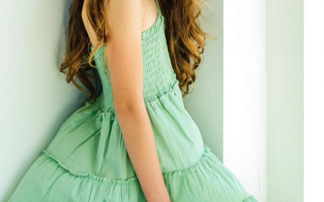 Childrens Acting Photography by Michael Roud, Girl in Green Dress