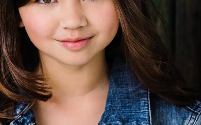 Child Headshot of a Brown Haired Girl in LA by Michael Roud Photography