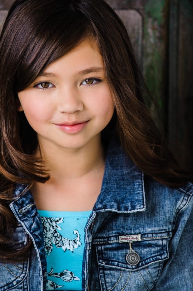 Child Headshot of a Brown Haired Girl in LA by Michael Roud Photography